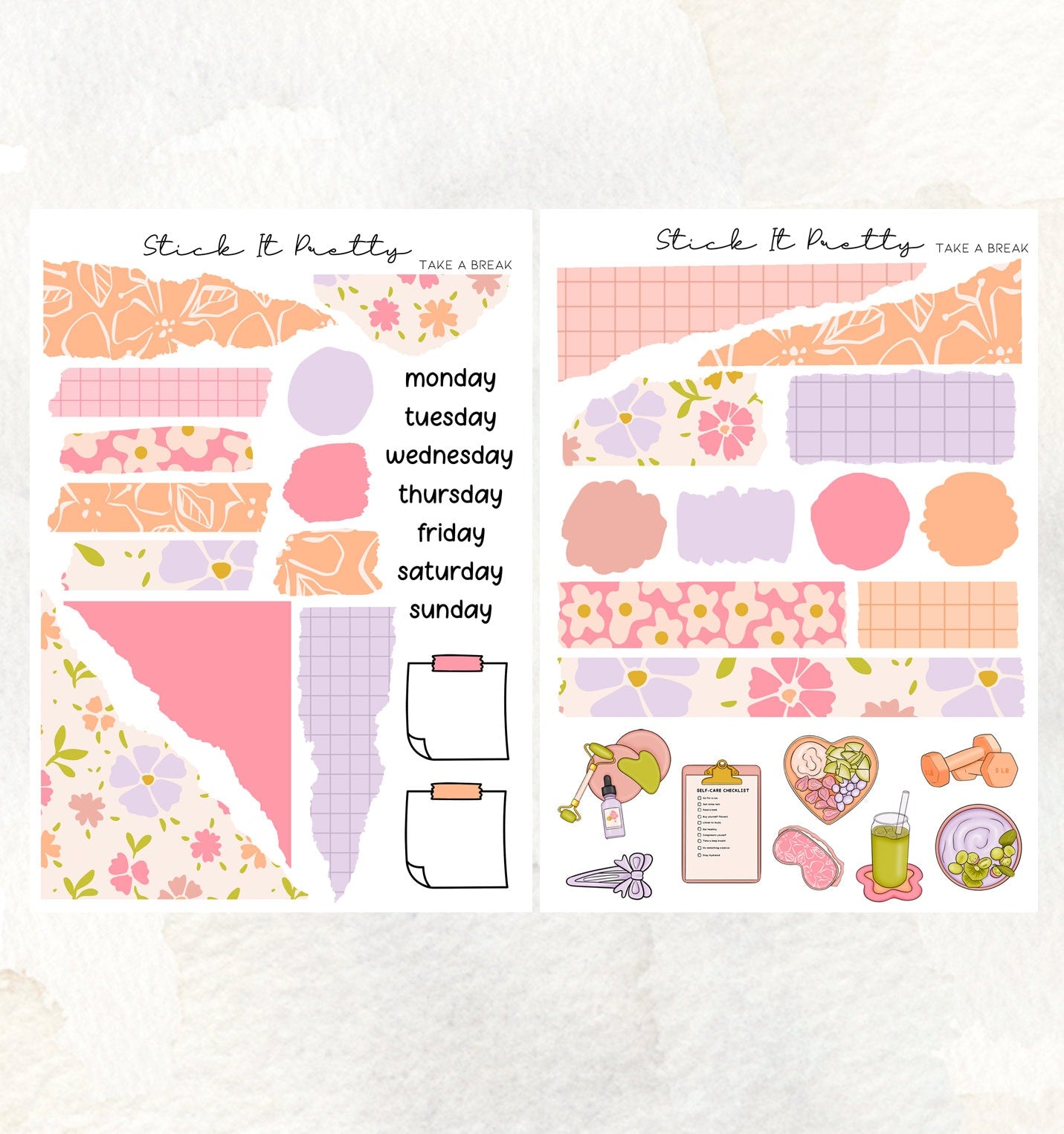 Take a Break Journaling Planner Sticker Kit