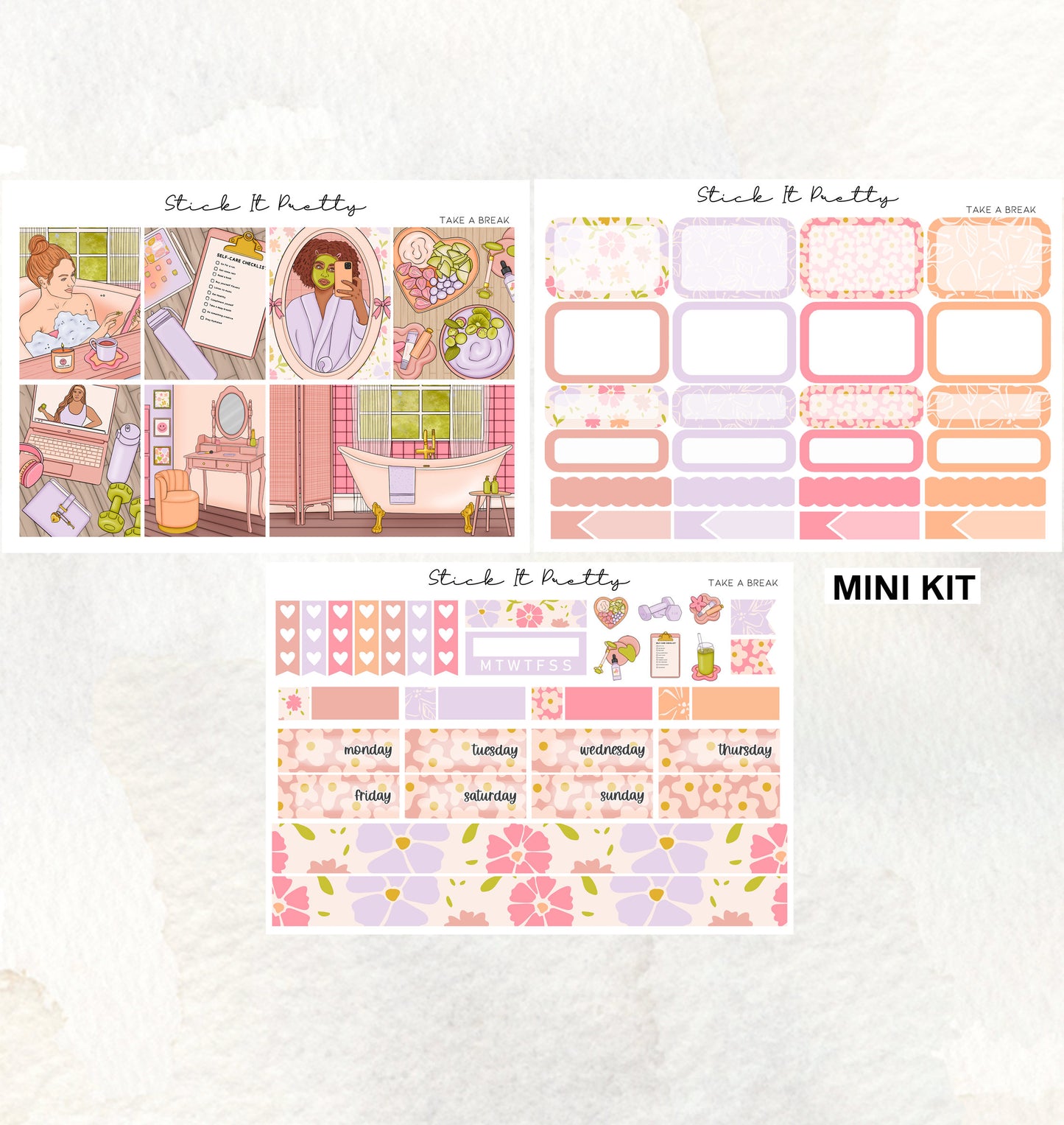 Take a Break Weekly Planner Sticker Kit