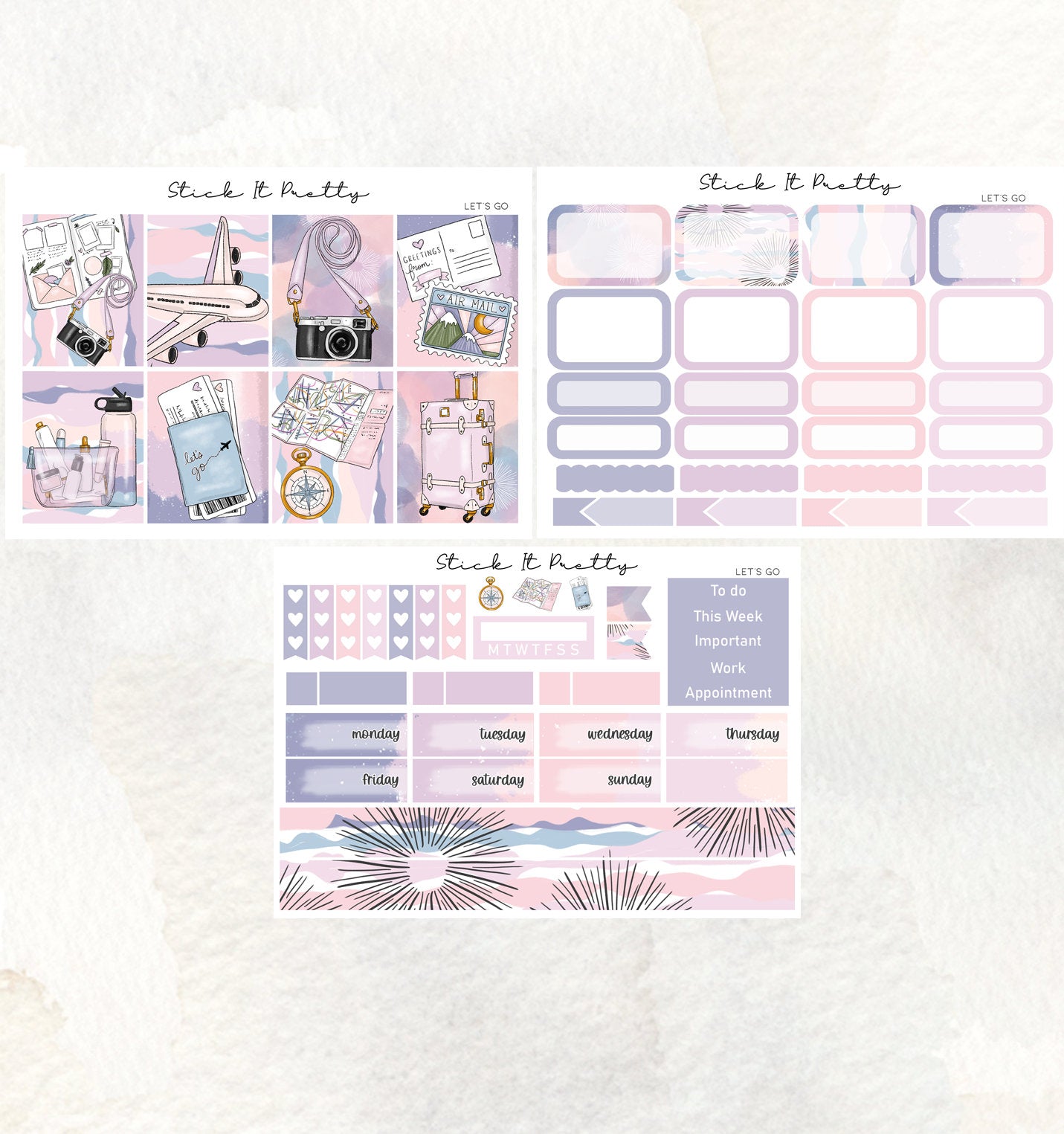 Let's Go Weekly Planner Sticker Kit