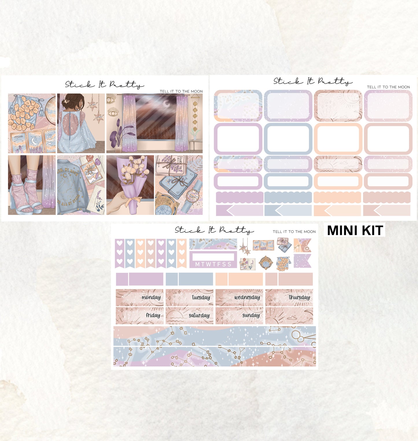 Tell the Moon Weekly Planner Sticker Kit