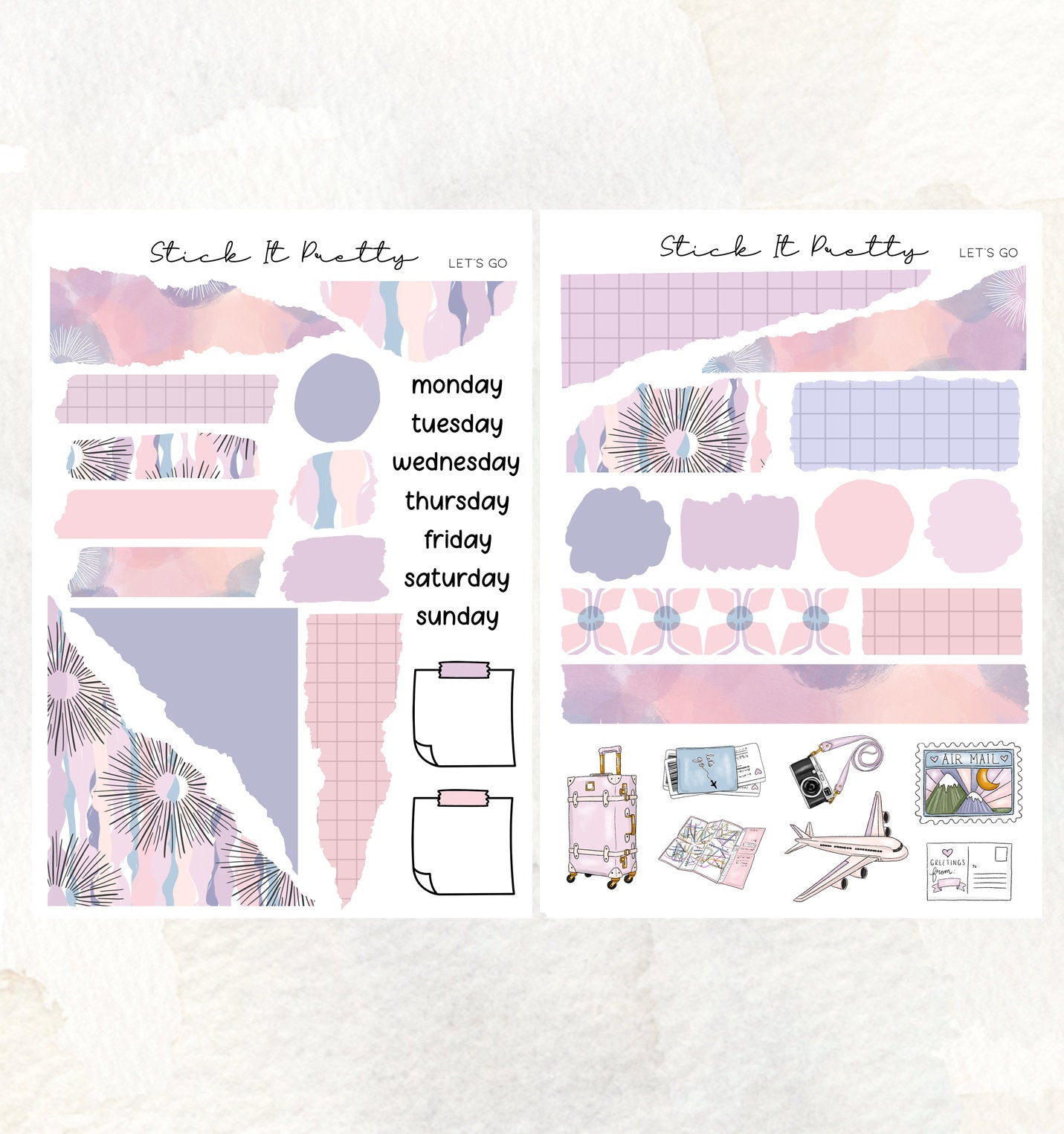 Let's Go Journaling Planner Sticker Kit