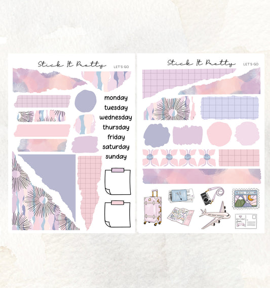 Let's Go Journaling Planner Sticker Kit