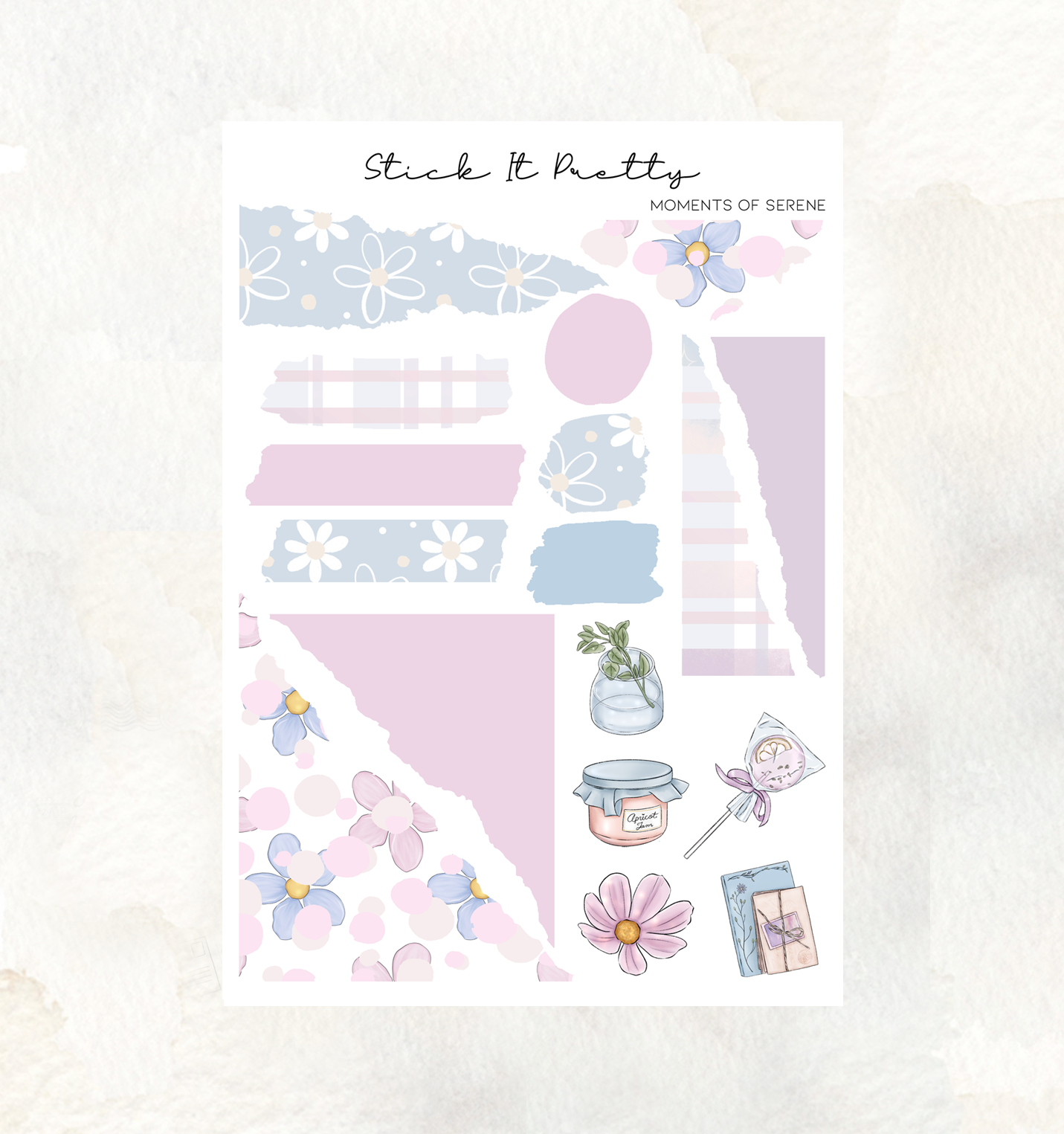 Momenrs of Serene Journaling Sticker Kit