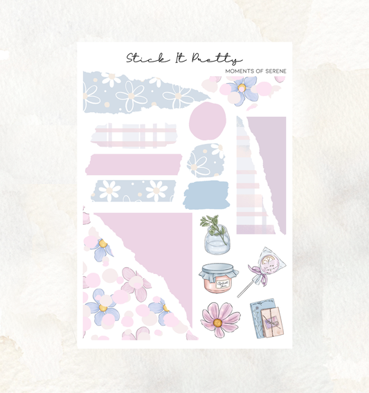 Momenrs of Serene Journaling Sticker Kit