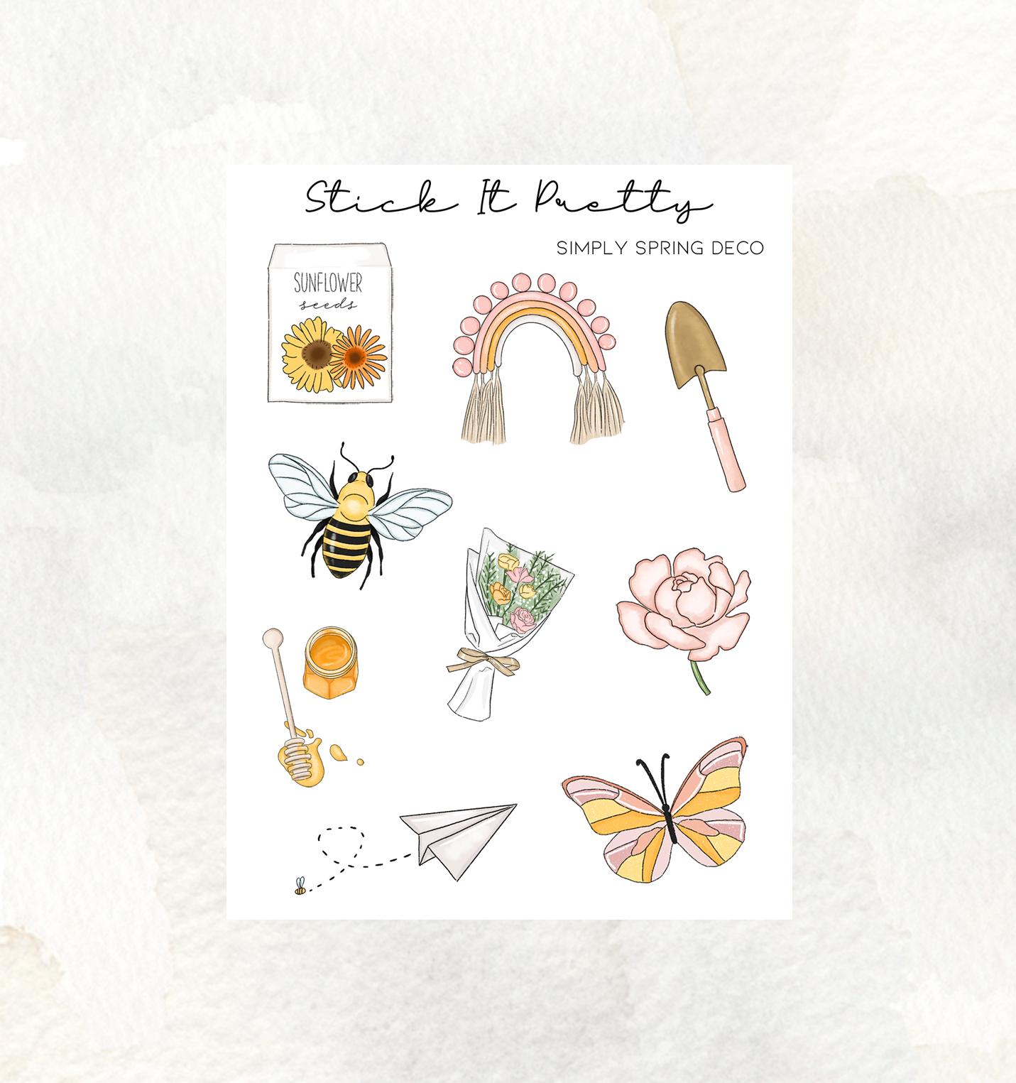 Simply Spring Decorative Stickers