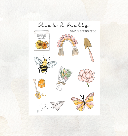 Simply Spring Decorative Stickers