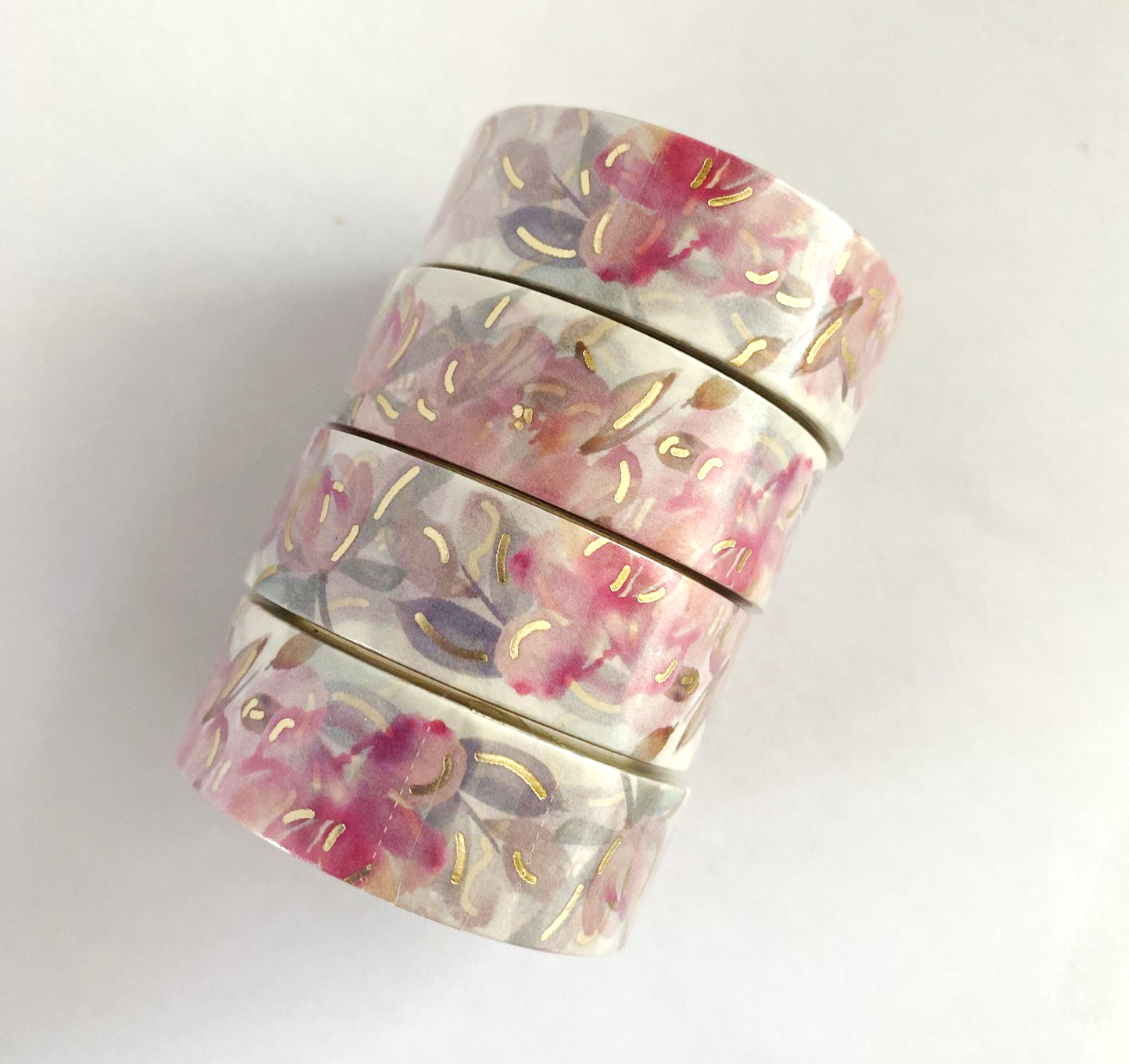 Delicate Blush Foiled Washi Tape